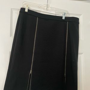 Black Halogen zippered skirt